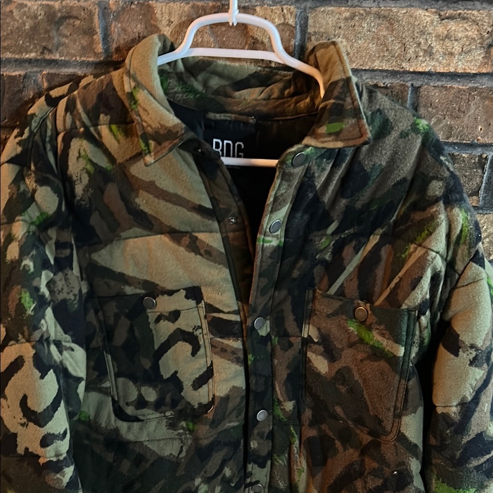 Camouflage Button-Up Jacket